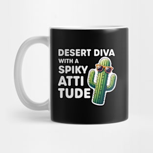 Desert Diva Cactus Sunglasses - Spiky Attitude Funny Plant Mug